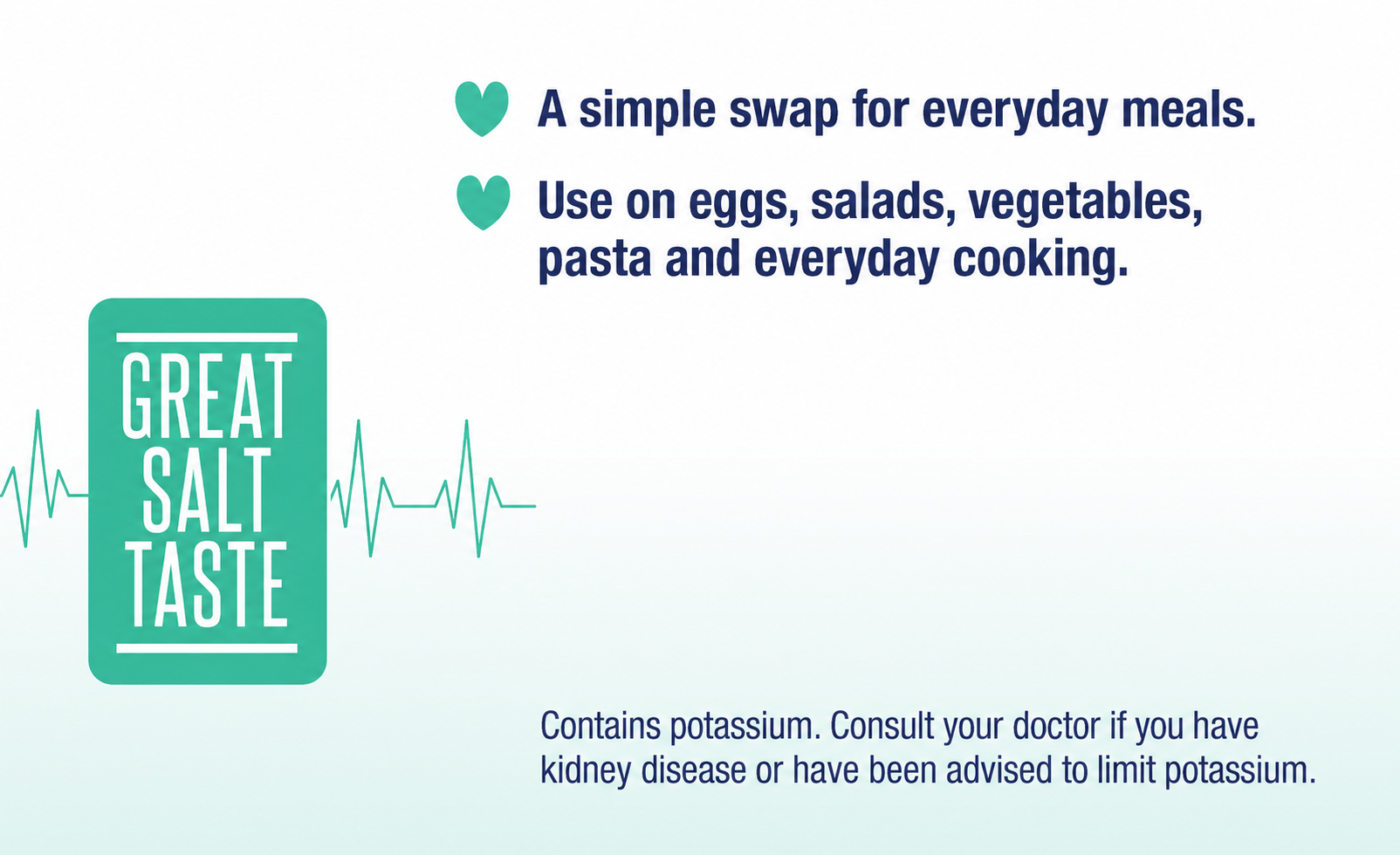Heart Salt everyday use information, great salt taste and potassium advisory
